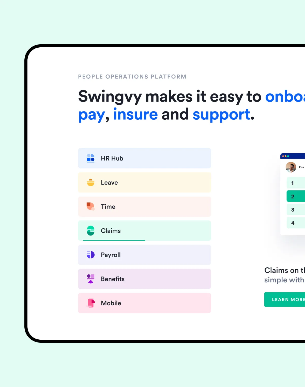Swingvy Project Showcase by Bruvvv - Innovative HR Platform Design